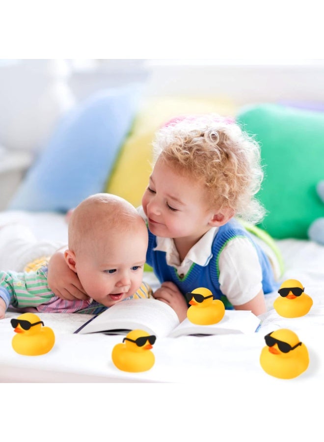 Mini Carnival Cruise Birthday Rubber Duck Bath Toy Loose (wearing duck sunglasses, yellow) - Image 2